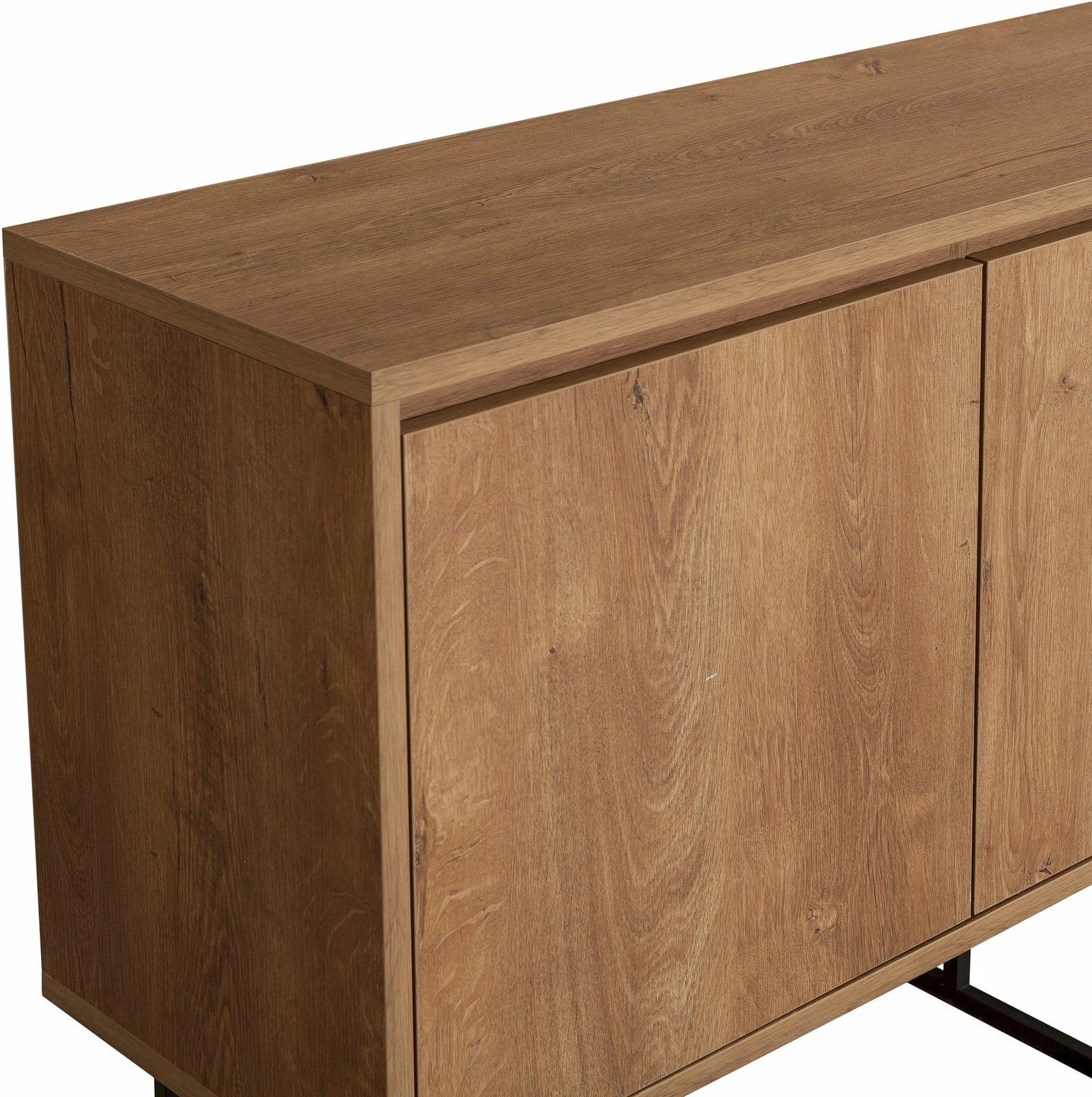 Konsolë moderne-industriale, ngjyrë arre dhe e zezë, Ruba