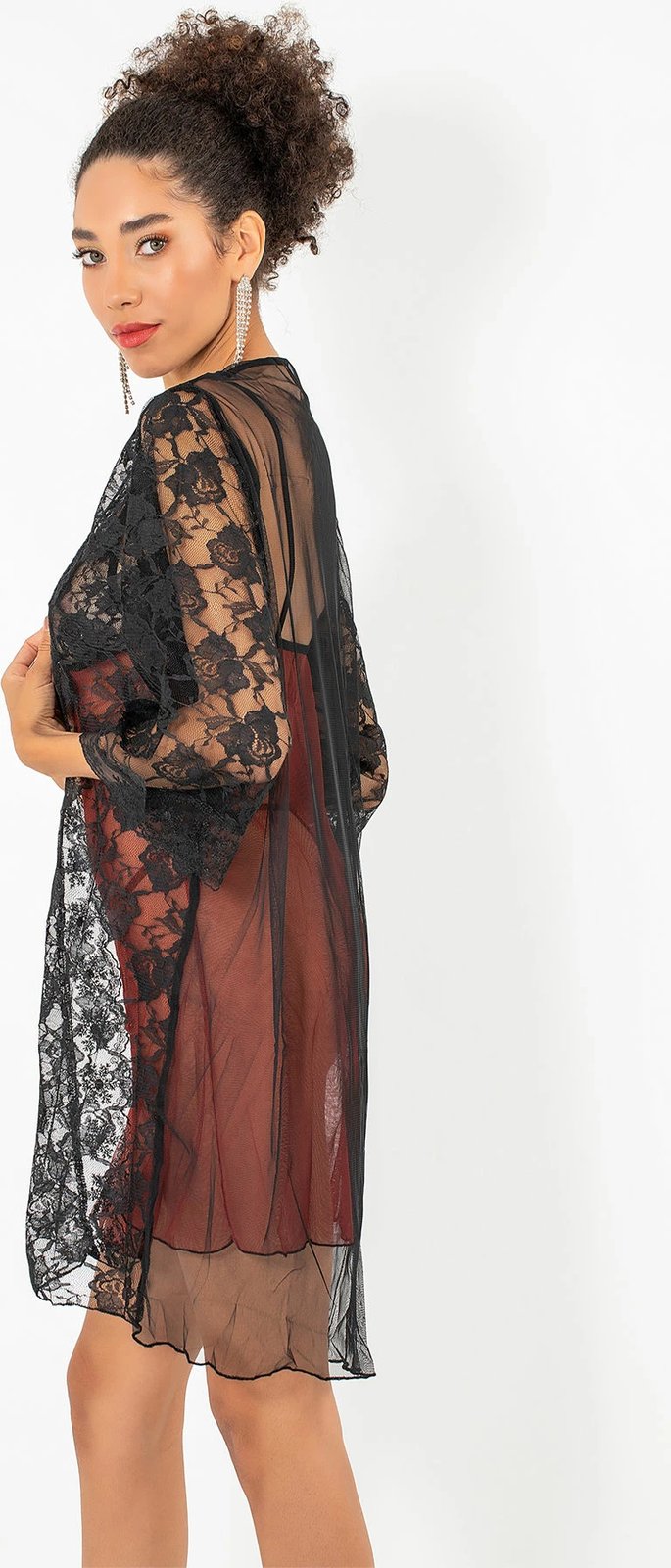 Babydoll Jumeon, ngjyrë e kuqe pllake, 2 copë, 011-008002