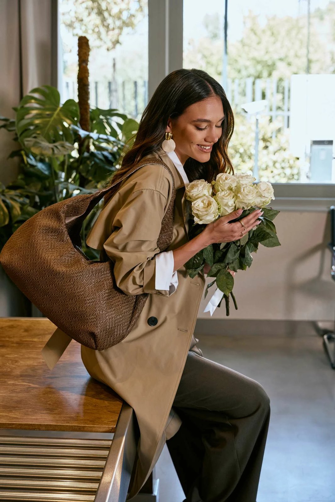 Çantë tote Lucky Bees, kafe, 1260