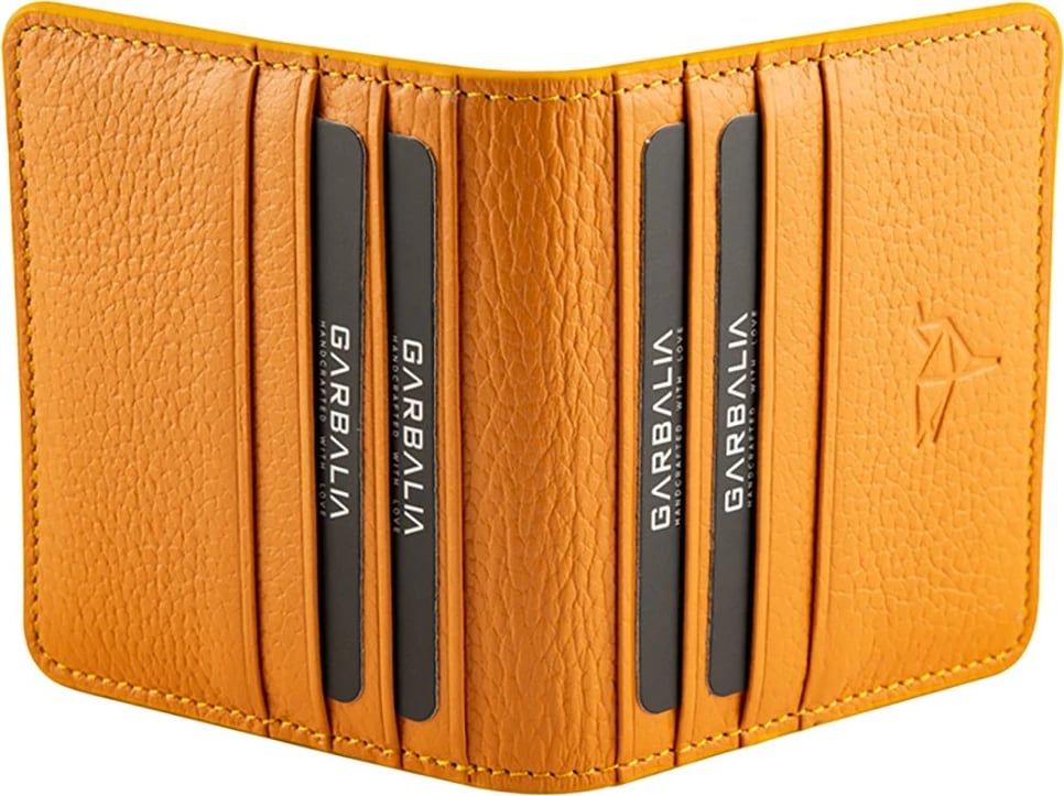 Portofol për burra, lëkurë origjinale, ngjyrë mustard, Zoozie Bags, Argenta