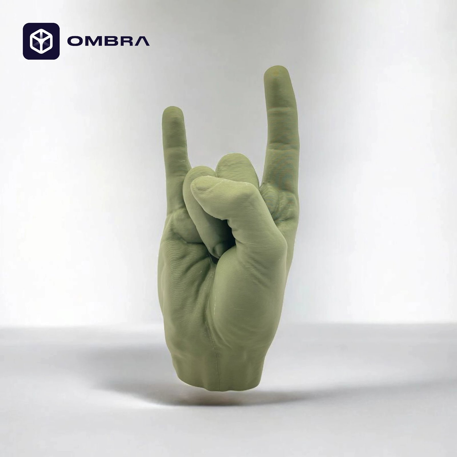 Dekor shenje në stilin "Rock n Roll Hand", e gjelbërt