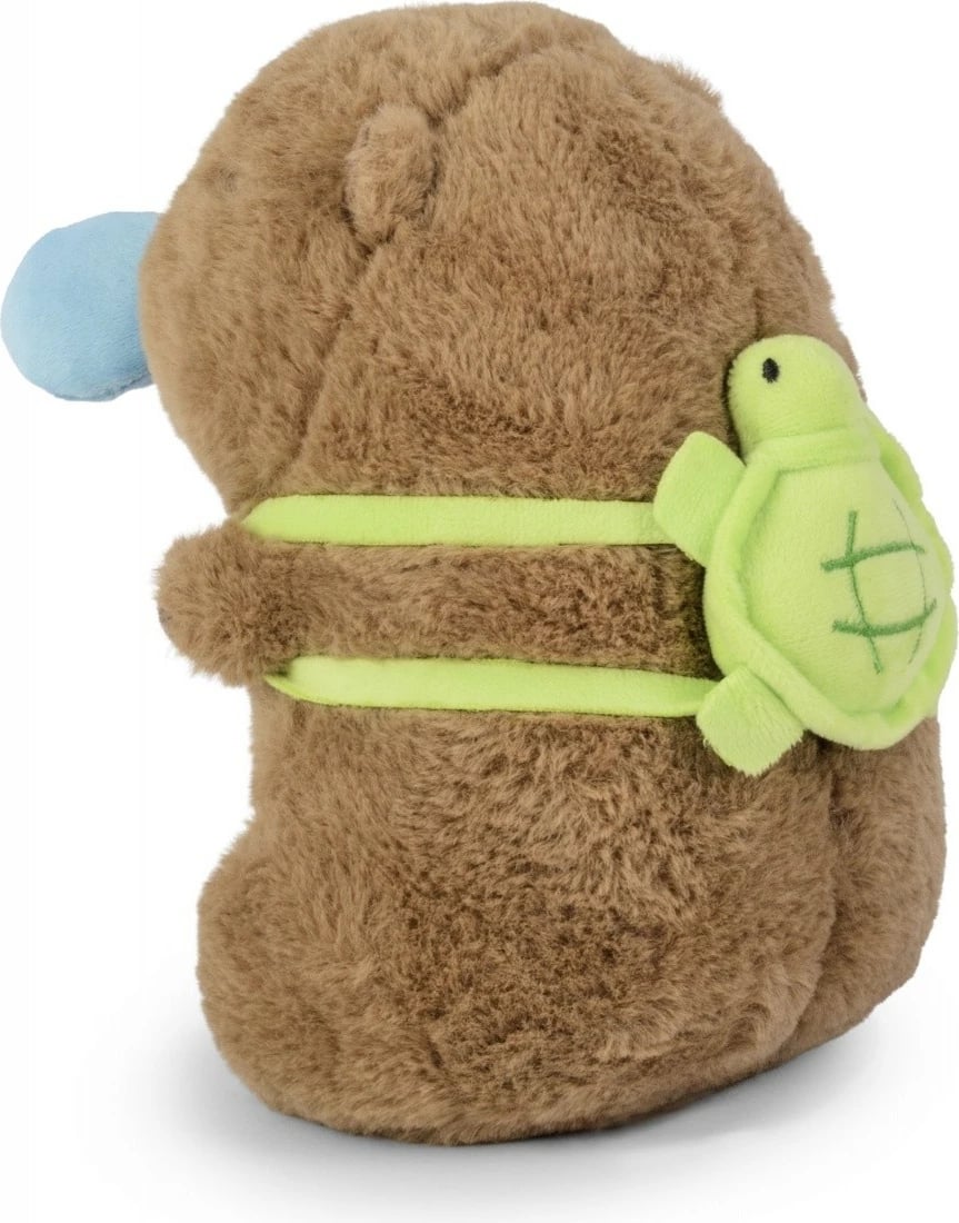 Lodër pelushi kapibara Daffi M-608, 23 cm, kafe/azur/e gjelbër
