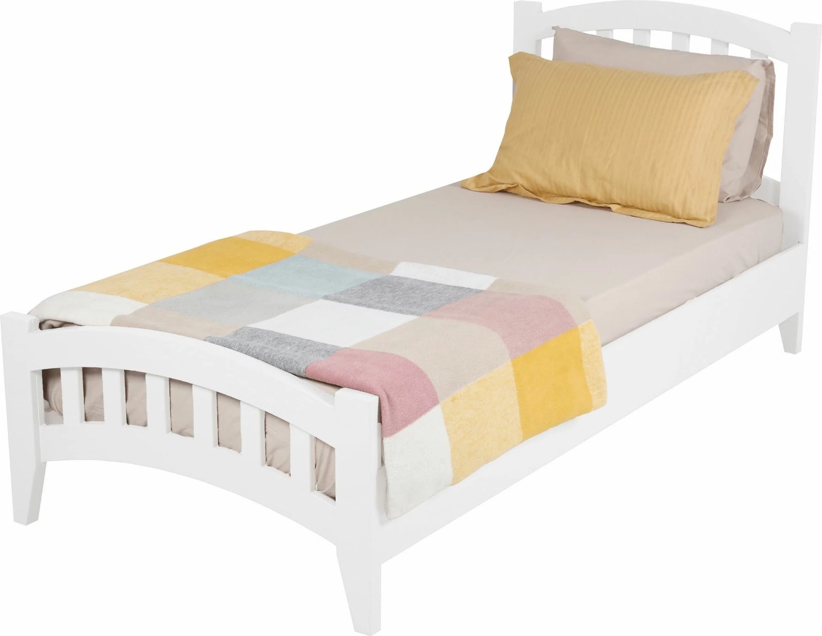 Krevat teke Lrya Modern Country, ngjyrë e bardhë, 90x190cm