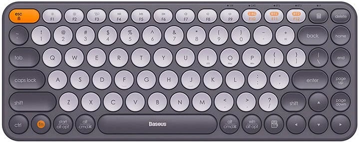 Tastierë wireless Baseus K01A, tri-modesh, gri e zbehtë (Frosted Gray)