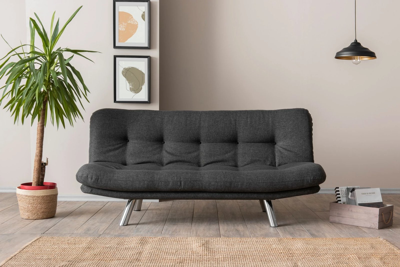Divan-krevat 3 vendësh, Atelier del Sofa, Misa Small, ngjyrë gri e errët