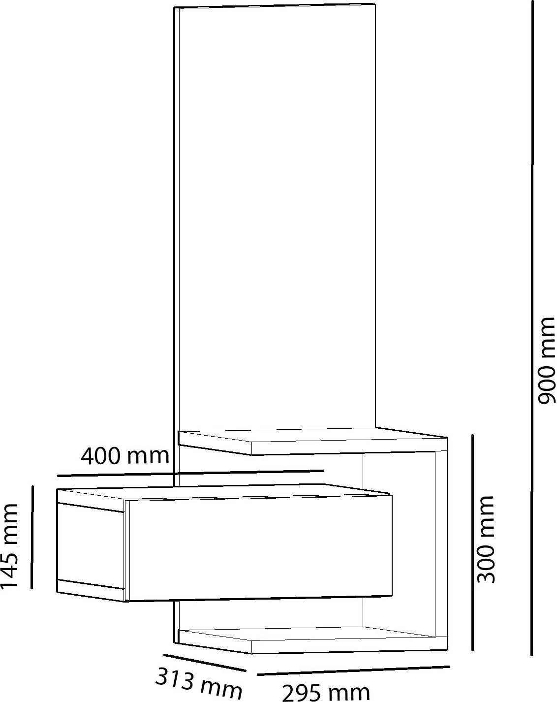 Stendë korridori Hanah Home, Stella, ngjyrë lisi dhe antracit