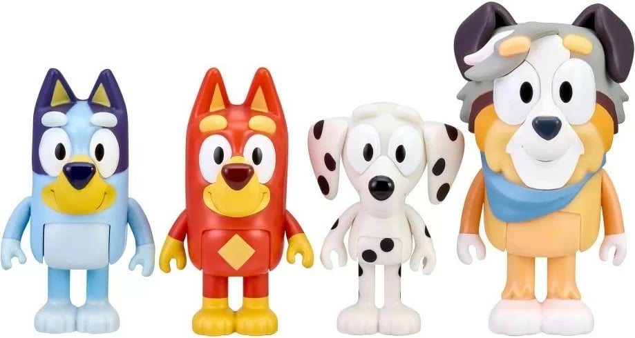 Set figurina Bluey Tm Toys BLU13052, 4 copë, plastikë, shumëngjyrëshe