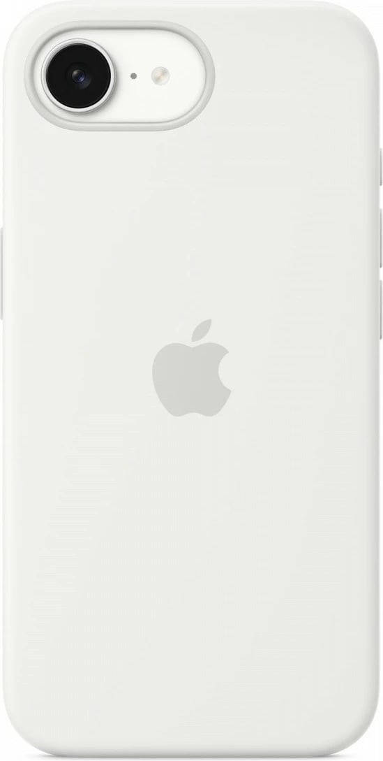 Mbështjellës silikon për celular Apple iPhone 16e, 6.1", i bardhë