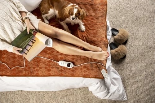 Batanije elektrike nën-dyshek me timer, Adler CR 7435, 150x80 cm, 8 nivele, 60 W, kafe