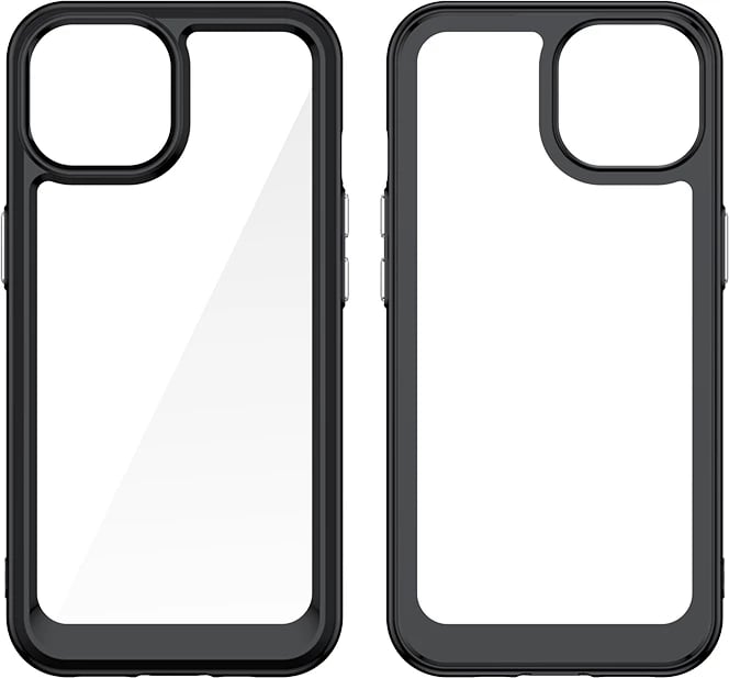 Mbështjellës i përforcuar Hurtel Outer Space Case për iPhone 15 Plus, i zi
