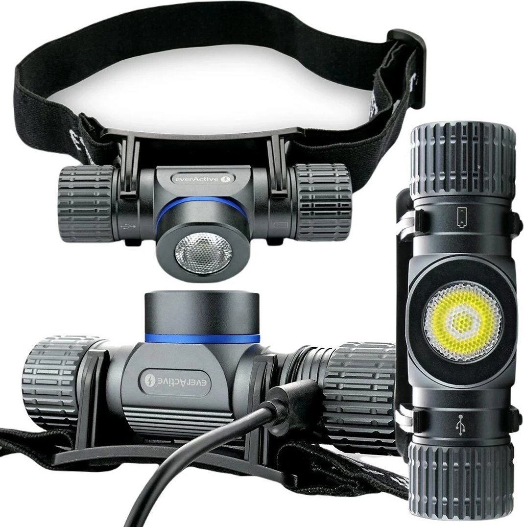 Dritë koke everActive HL-1100R, 10W LED, 1100 lumens, IPX4, e zezë