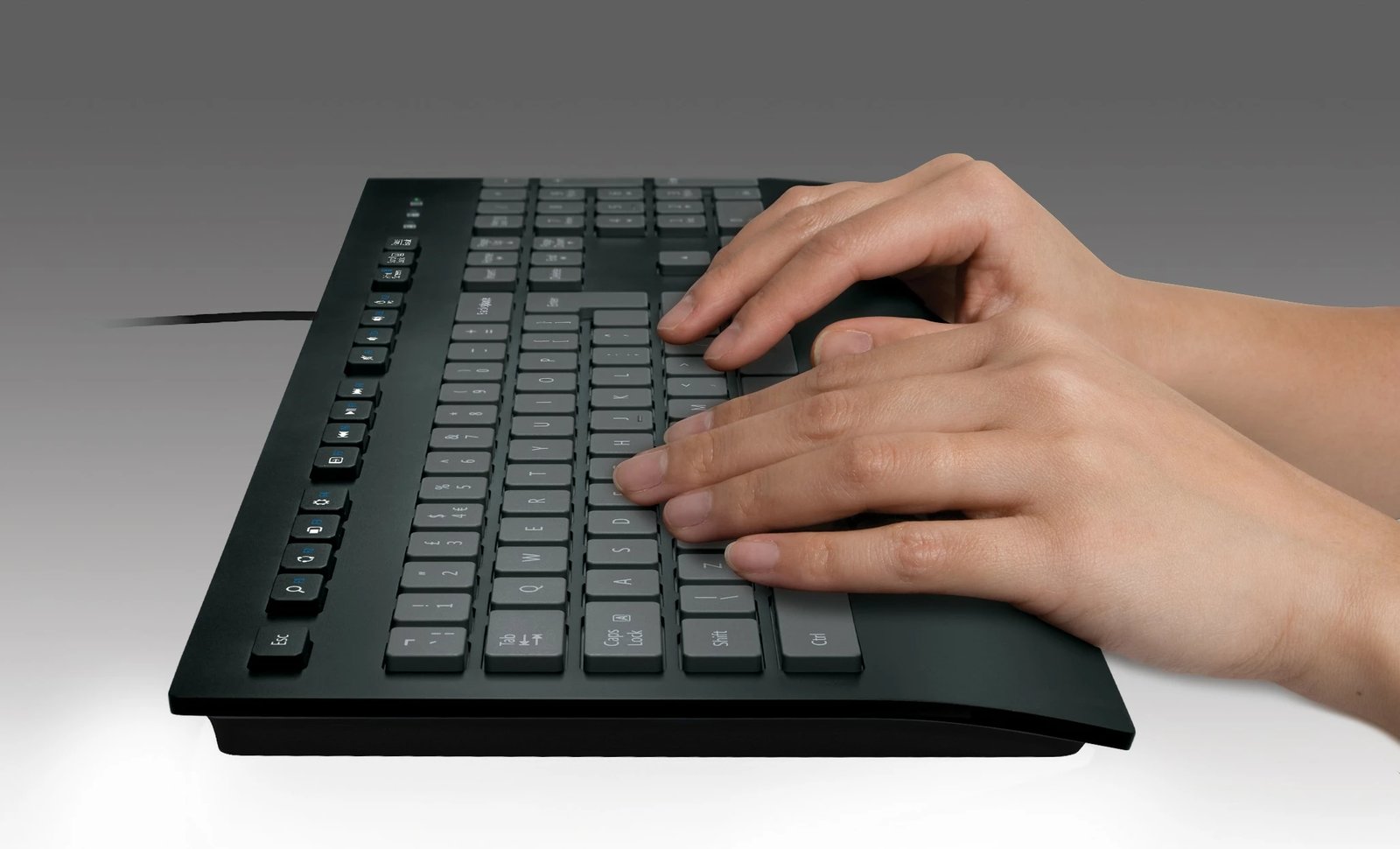 Tastierë Logitech K280e, full-size, me kabllo USB, AZERTY, e zezë