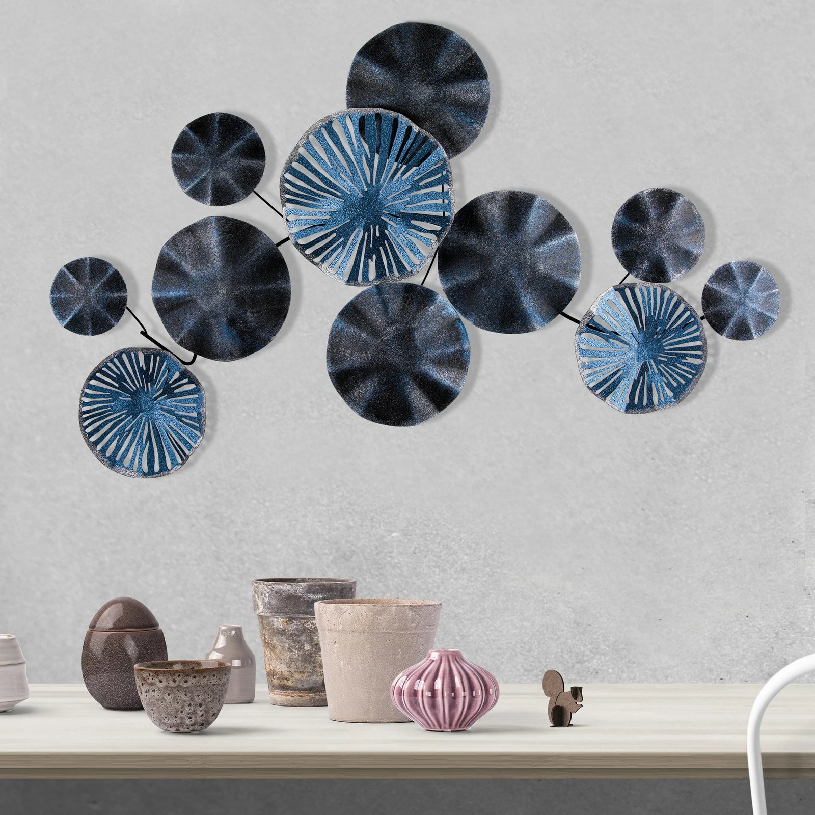Aksesor dekorativ metalik për mur Wallity, lepur