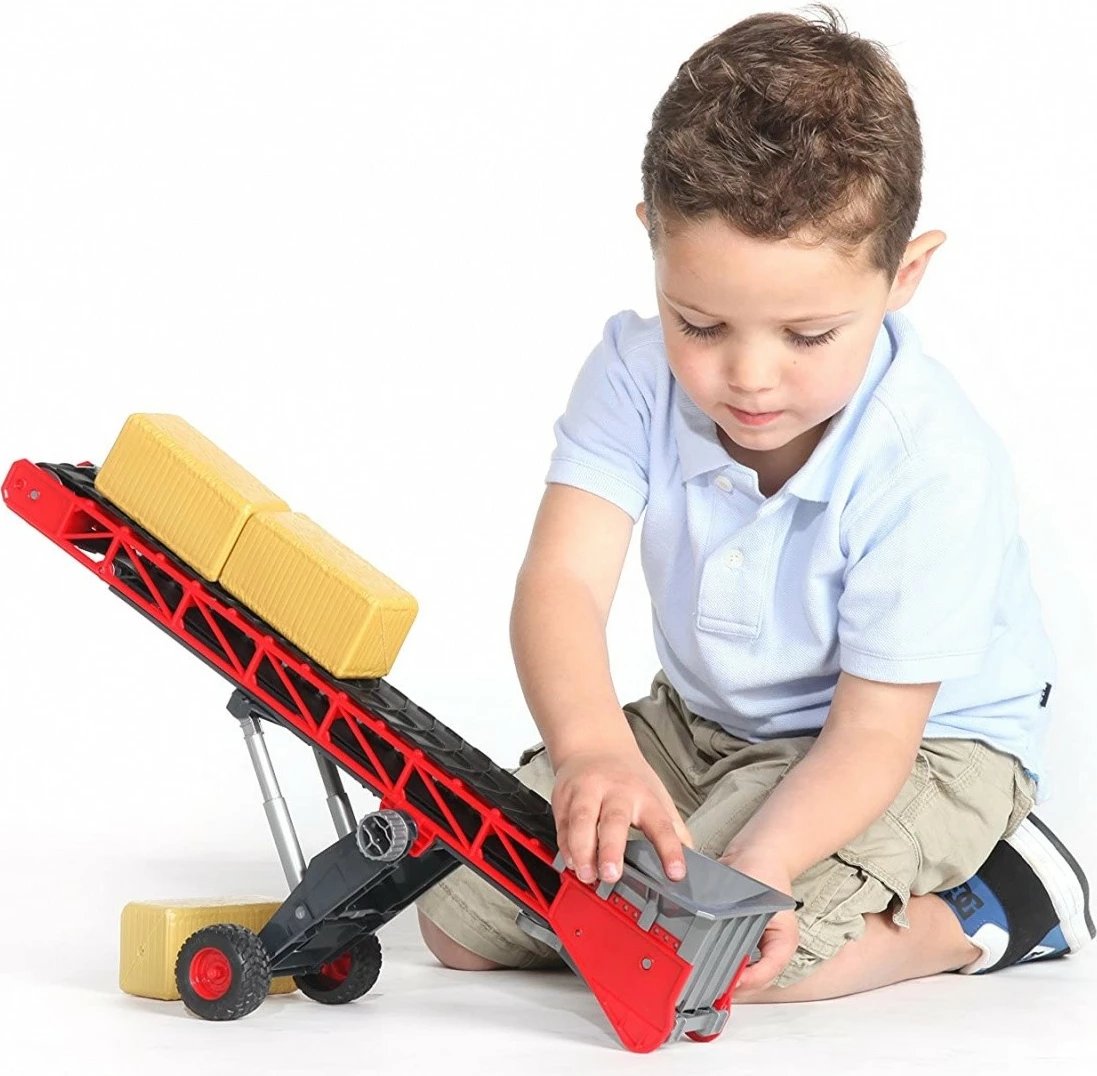 Lodër transportuese BRUDER BR-02031, plastike, e zezë/kuqe, shkallë 1:16