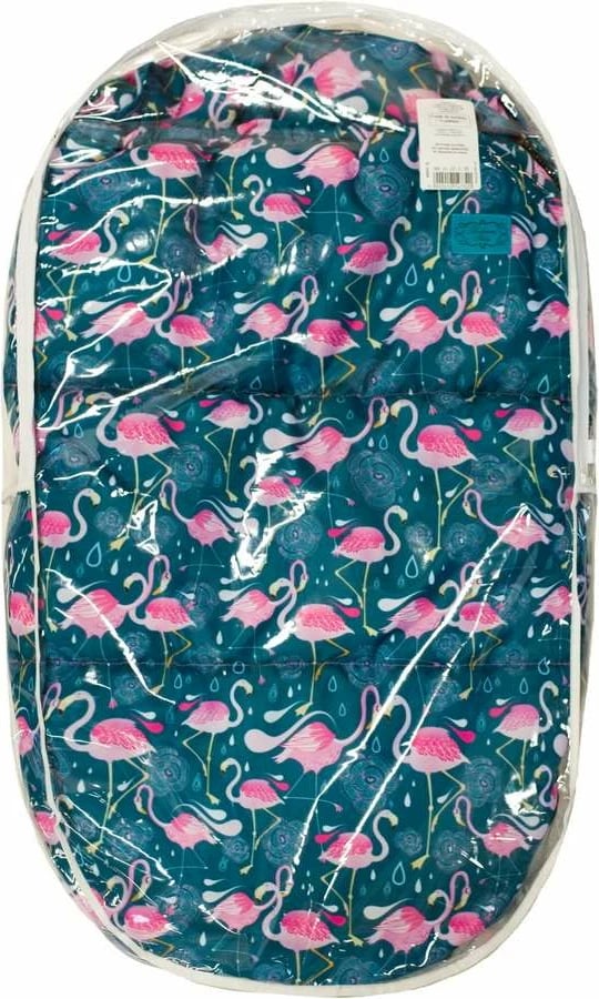 thes dimri për bebe, BELISIMA, Luxury Quilted, 98x53 cm, me kapuç me gëzof të heqshëm, me vrima për rripa 5-pikësh, gri e hapët