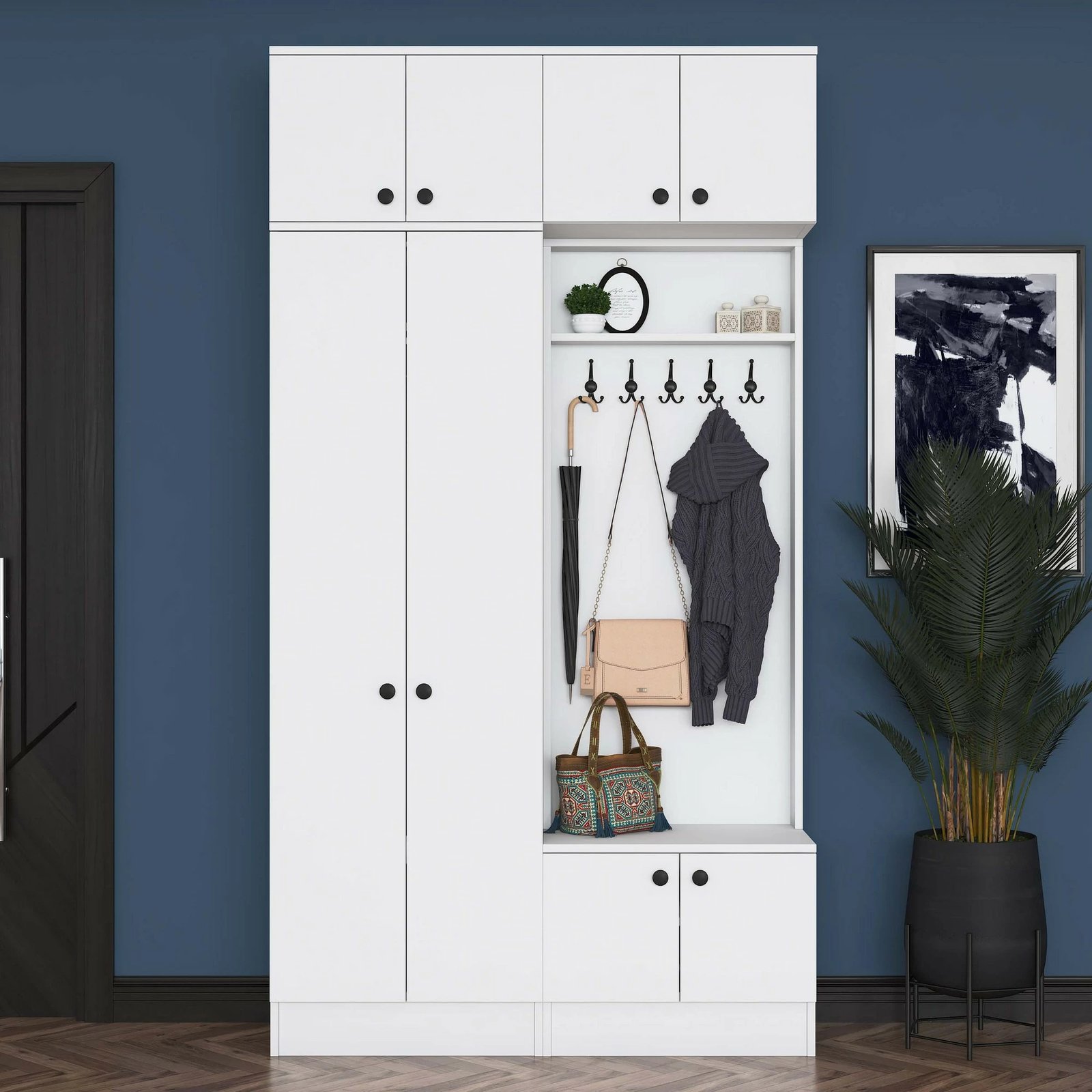 Stendë për korridor, ngjyrë e bardhë, Skye Decor, EA145 - 3841