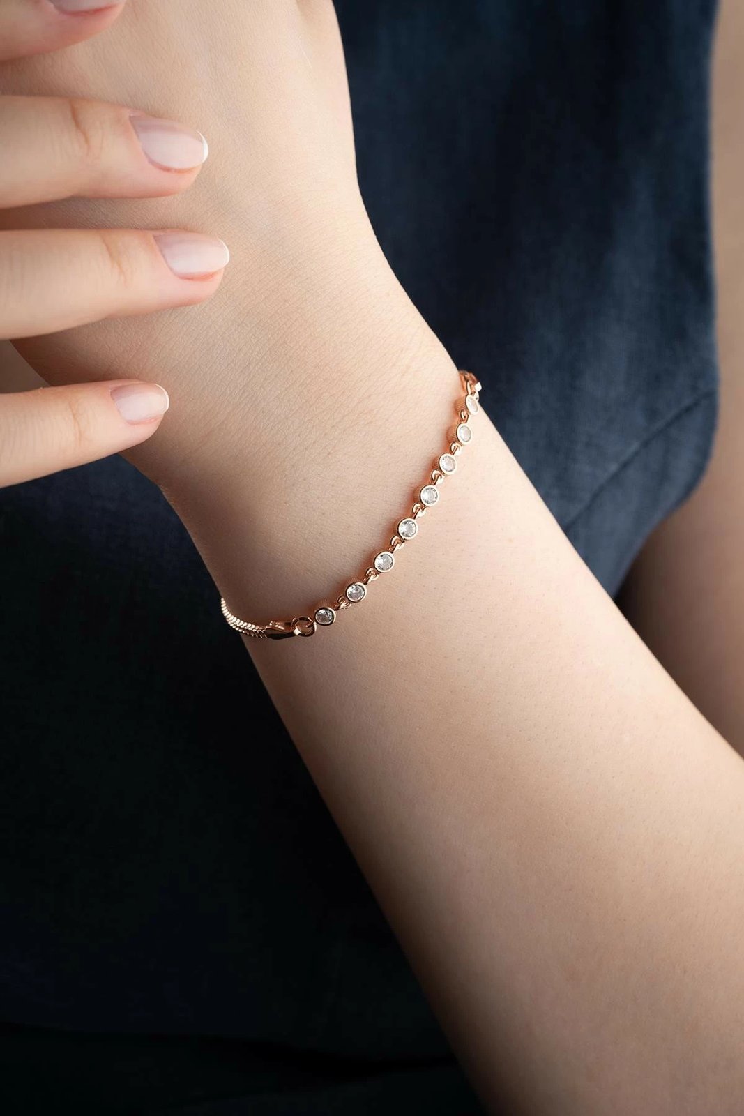 Byzylyk argjendi, ngjyrë rozë ari, Jumeon, NRZ999450 Byzylyk argjendi, ngjyrë rozë ari, Jumeon, NRZ999450