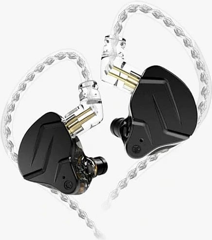 Kufje me tela KZ ZSN PRO X MIC, In-Ear, me mikrofon, 1.25m, të zeza
