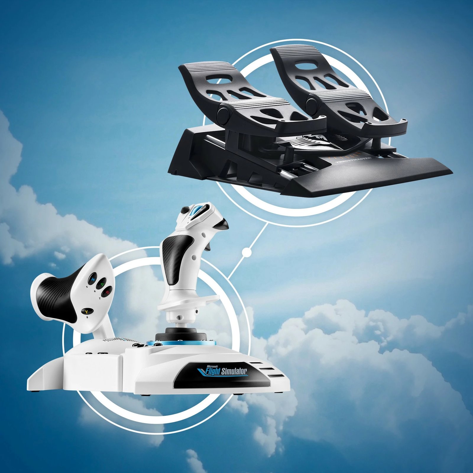 Joystick Thrustmaster T.Flight Hotas One FS 2024 Ed., për XBOX/PC, 14 butona, USB, zi/bardhë