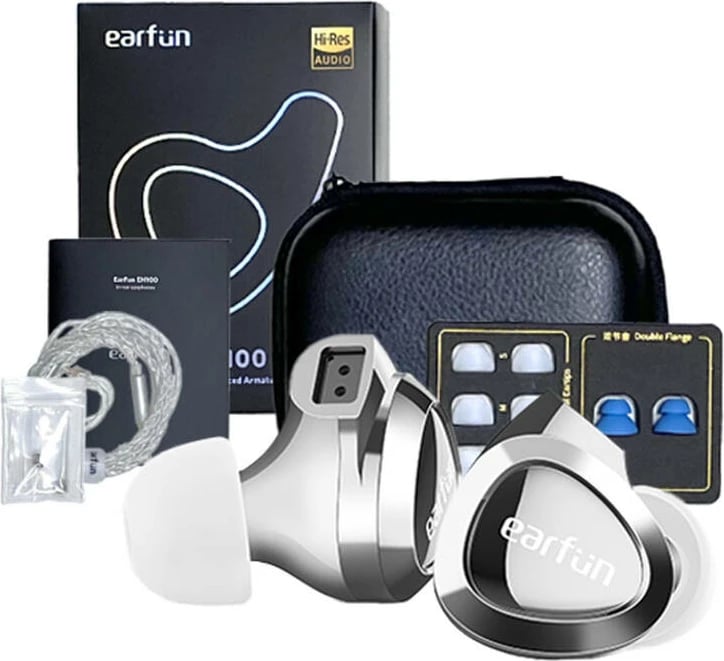 Kufje me tela EarFun EH100, in-ear, argjend