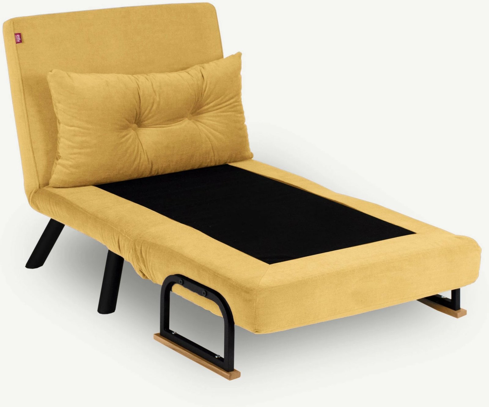Krevati-kolltuk një vendësh Sando, ngjyrë mustard