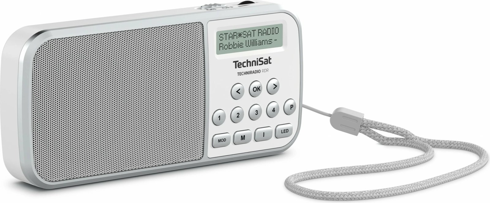 Radio portabile TechniSat TechniRadio RDR, e bardhë