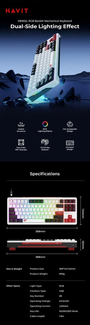 Tastierë HAVIT KB902L