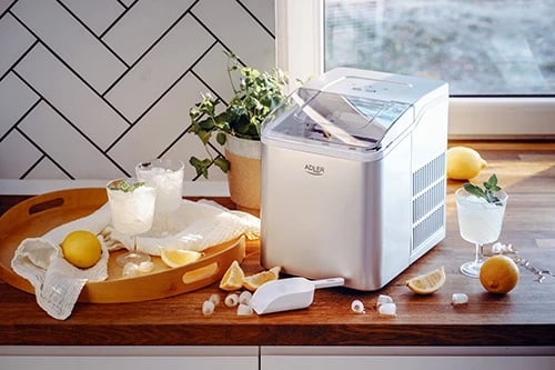 Prodhues akulli Adler AD 8086 12 kg/24h 1.5L pastrim automatik 100 W, argjendtë