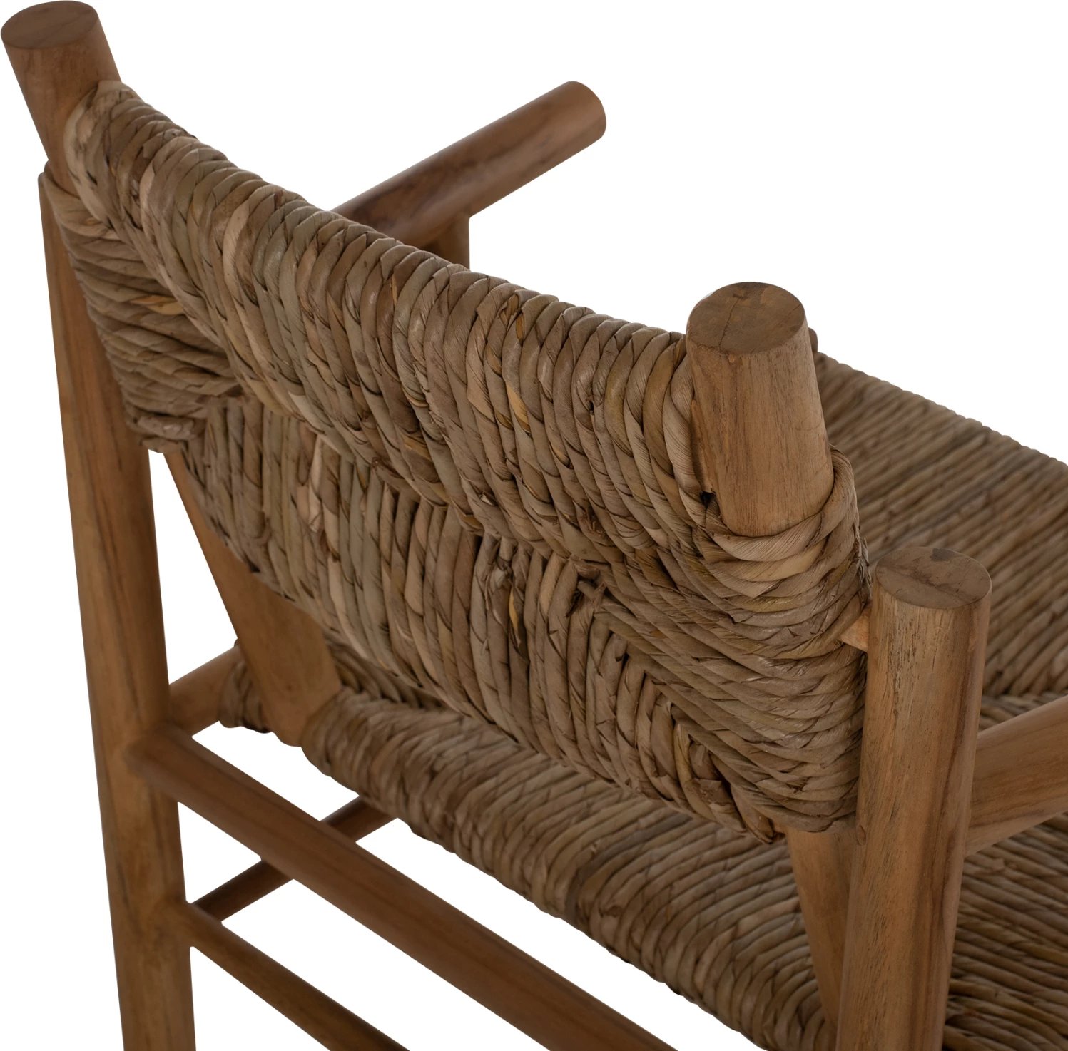 Karrige me krahë FH9378, dru TEAK & rush-matt, natyrale, 53x55x82 cm