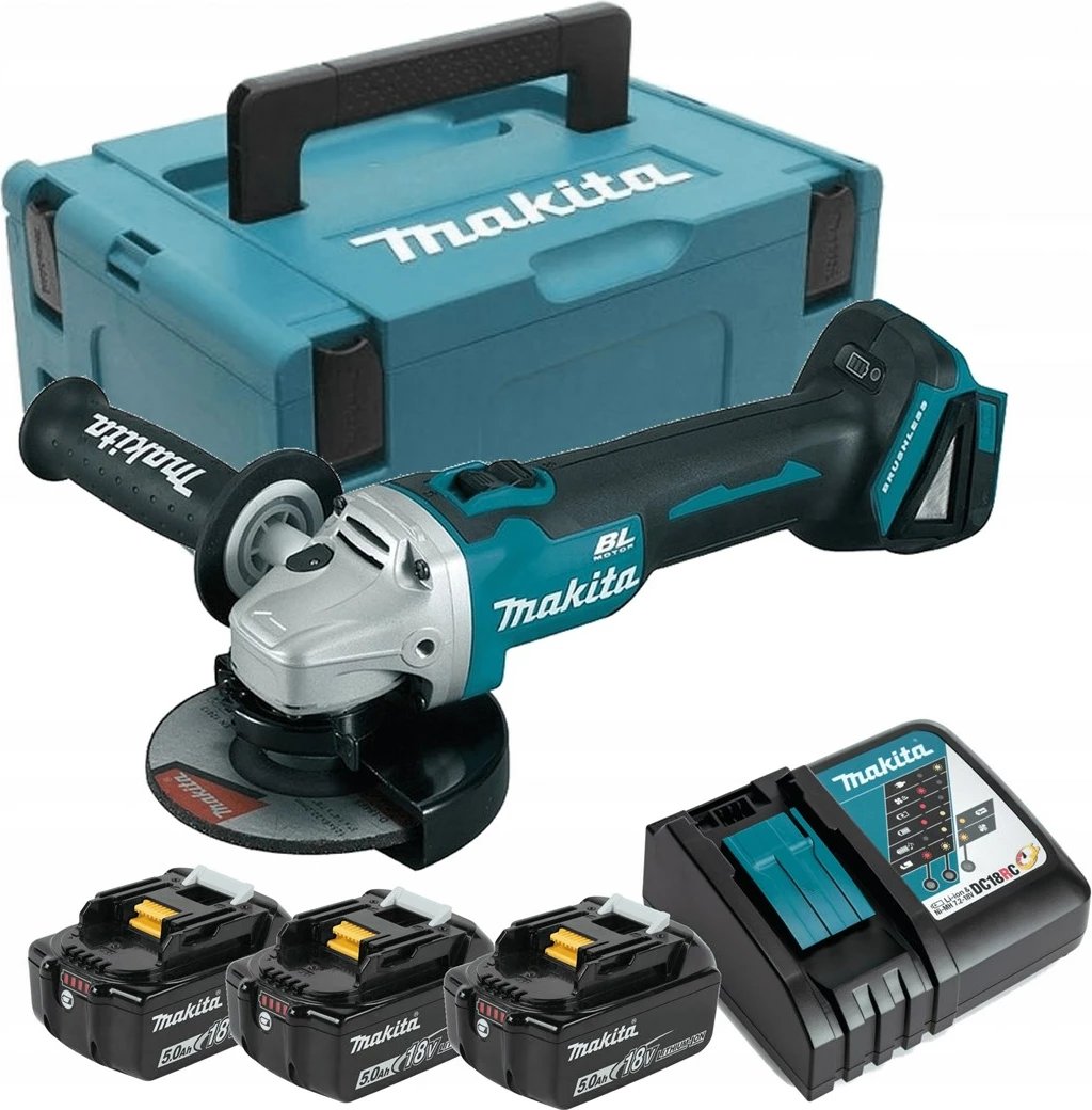 Mulli këndor Makita DGA504RT3J, 18V, 12.5 cm, me bateri, zi