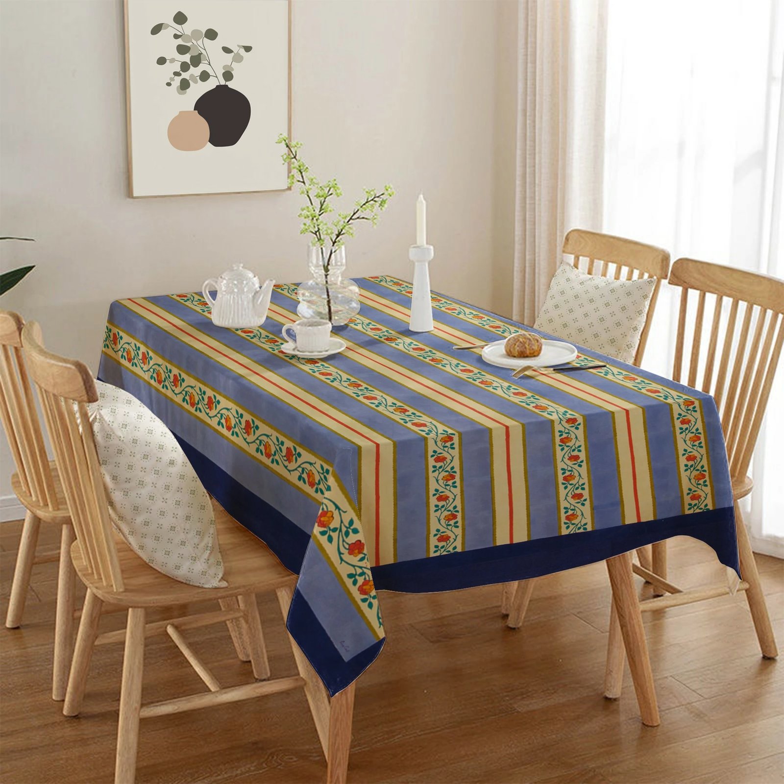 Mbulesë tavoline Hermia, shumëngjyrëshe, Asr-tblclt25-9, 140x140cm