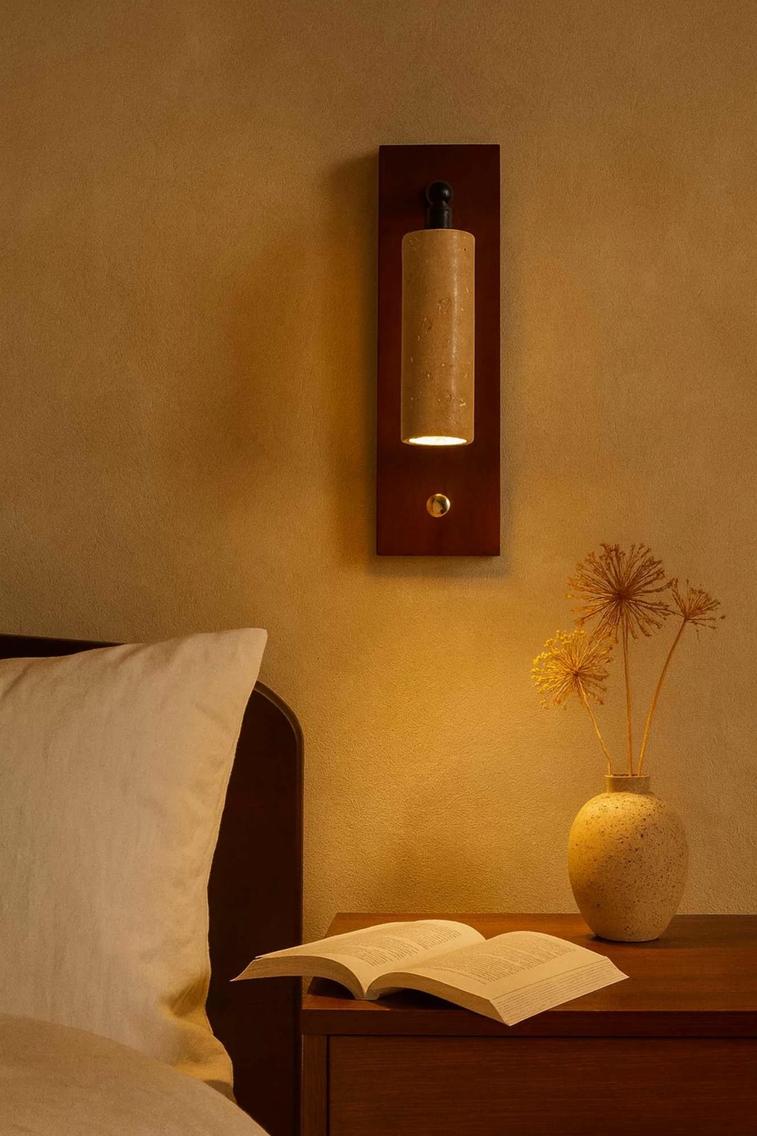 Llambë muri Opviq, Klein, ngjyrë druri arre dhe bezhë