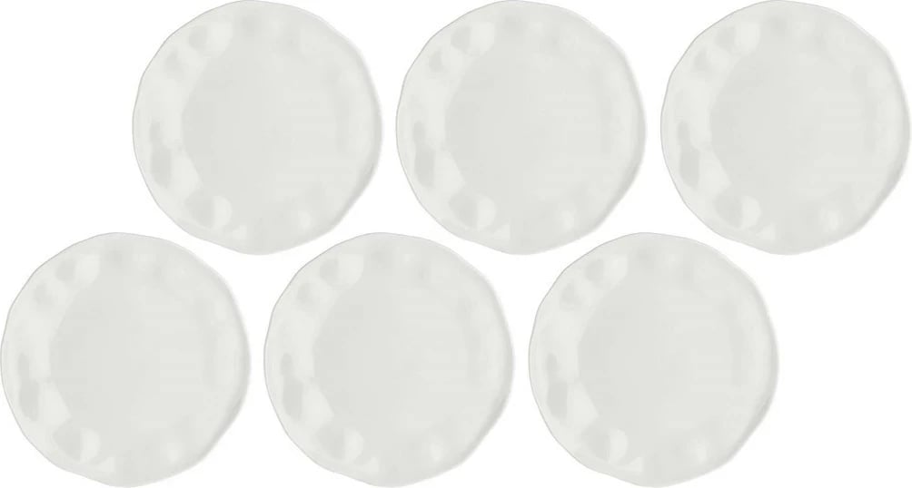 Set pjatash darke LA PORCELLANA BIANCA 28 cm, 6 copë, e bardhë