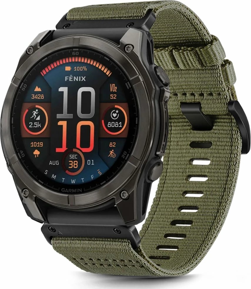 Rrip najloni Tech-Protect për Garmin Fenix 5X / 5X Plus / 6X / 6X Pro / 7X / 8, 51 mm, i gjelbër