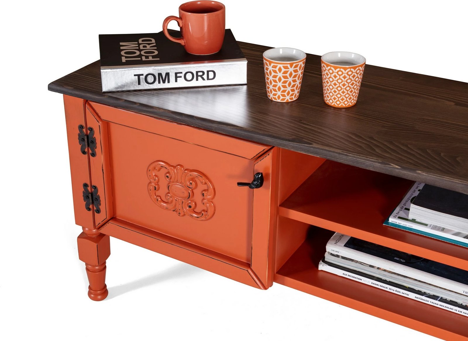 Komodë TV Hanah Home, Ada TV, portokalli