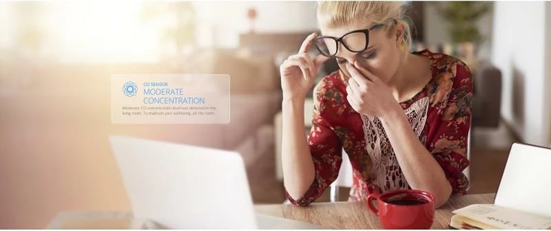 Sensor CO, FIBARO, FGCD-001 (FGCD001), për automatizim shtëpie, 95 x 55 x 95 mm, i bardhë