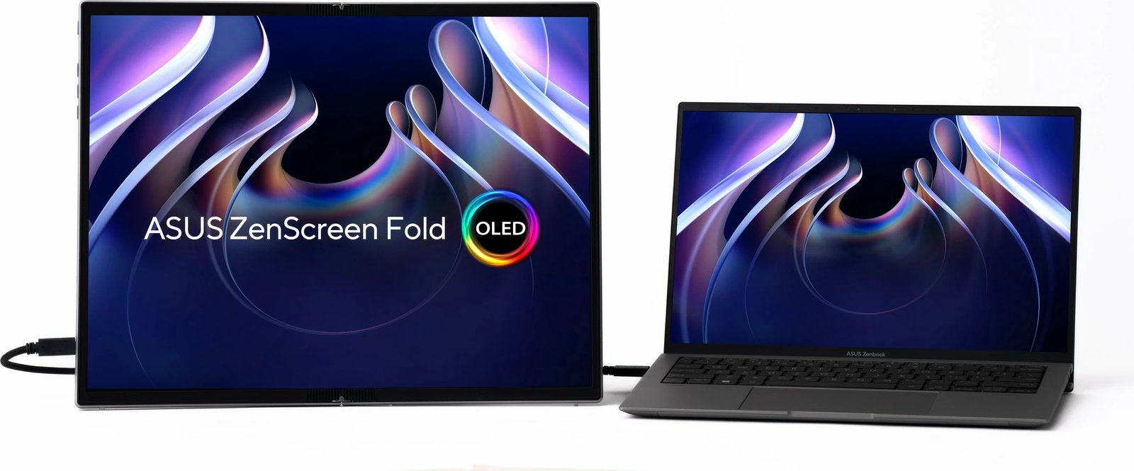 Monitor portativ ASUS ZenScreen Fold OLED MQ17QH, 17.3", Quad HD, OLED, Argjendtë