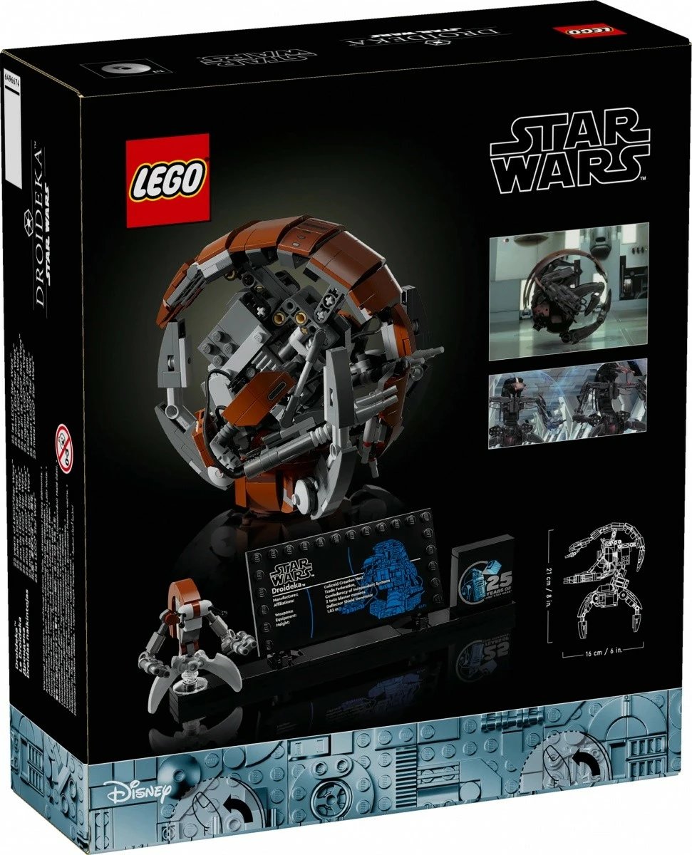 Set LEGO Star Wars Droideka 75381, 583 pjesë, për të rritur, Kafe/Gri