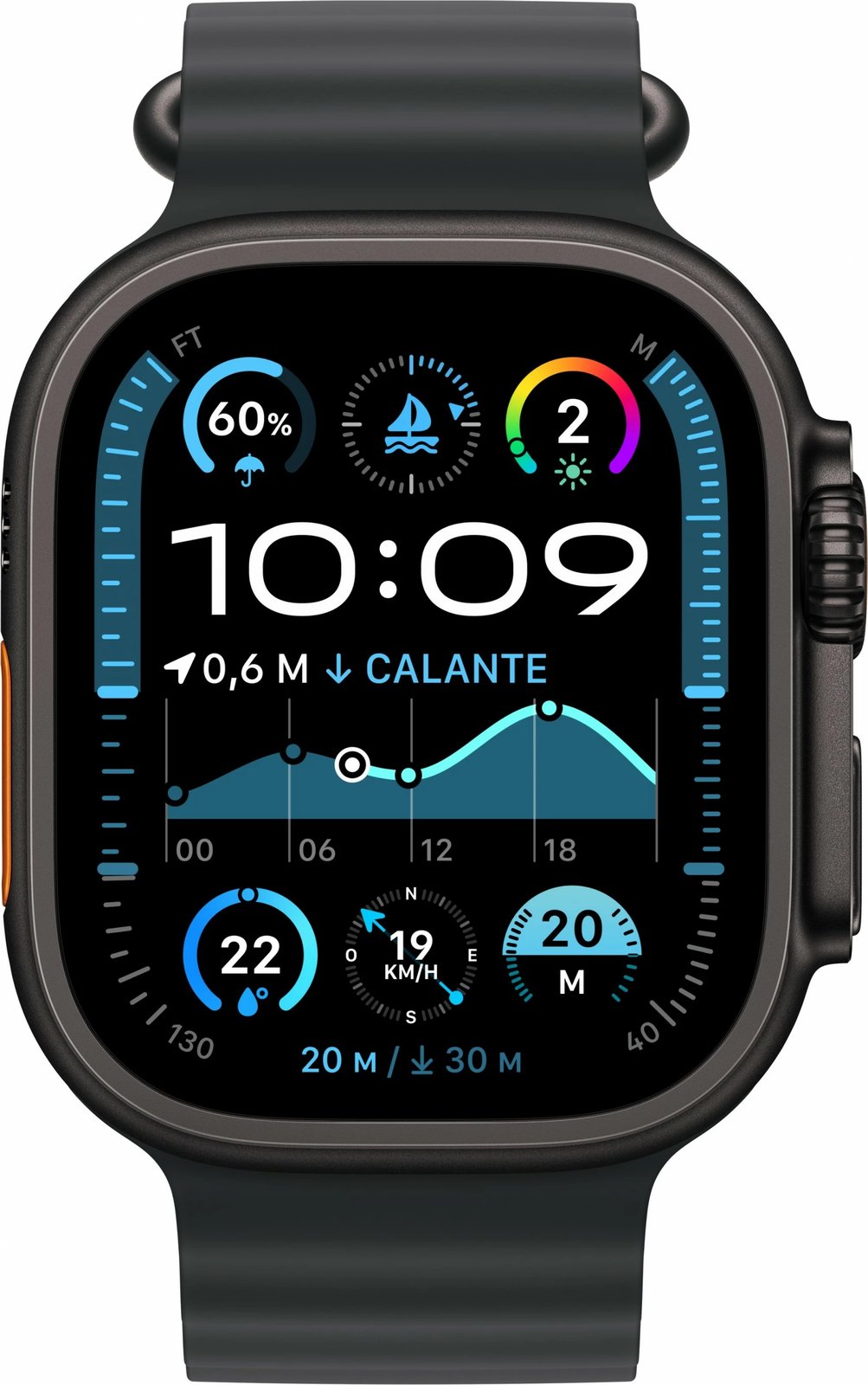 Smartwatch Apple Watch Ultra 2 GPS + Cellular 49mm, 64 GB, Black Titanium Case, Black Ocean Band