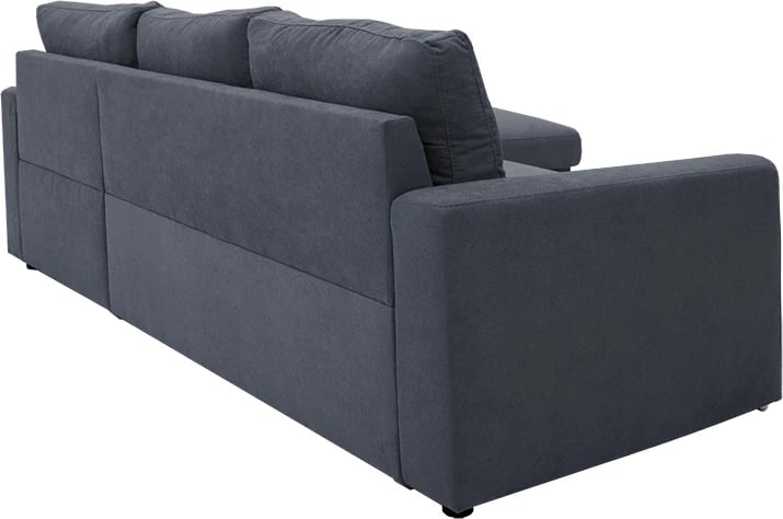 Divan-krevat qoshe majtë Belle, material, ngjyrë antracit, 236x164x88cm