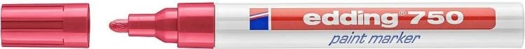 Marker boje, Edding 750 (4-750002 / 4750002), majë rrumbullake, i përhershëm, e kuqe