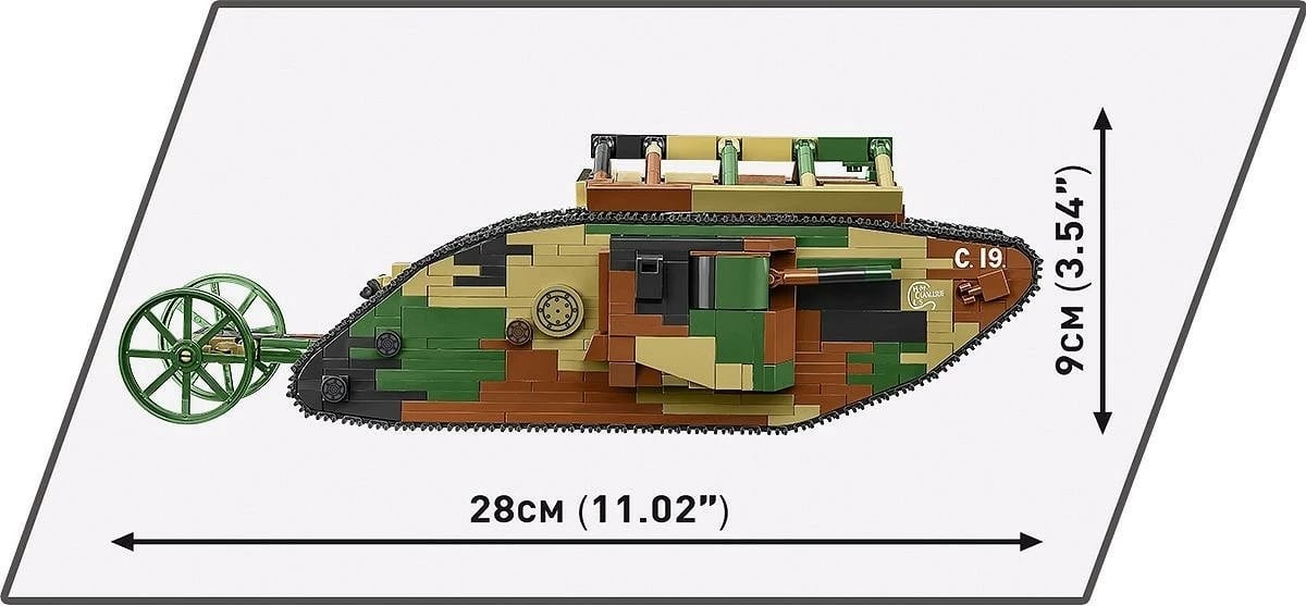 Set blloqesh Cobi Klocki Mark I Male NO C.19, 878 pjesë, Kamuflazh