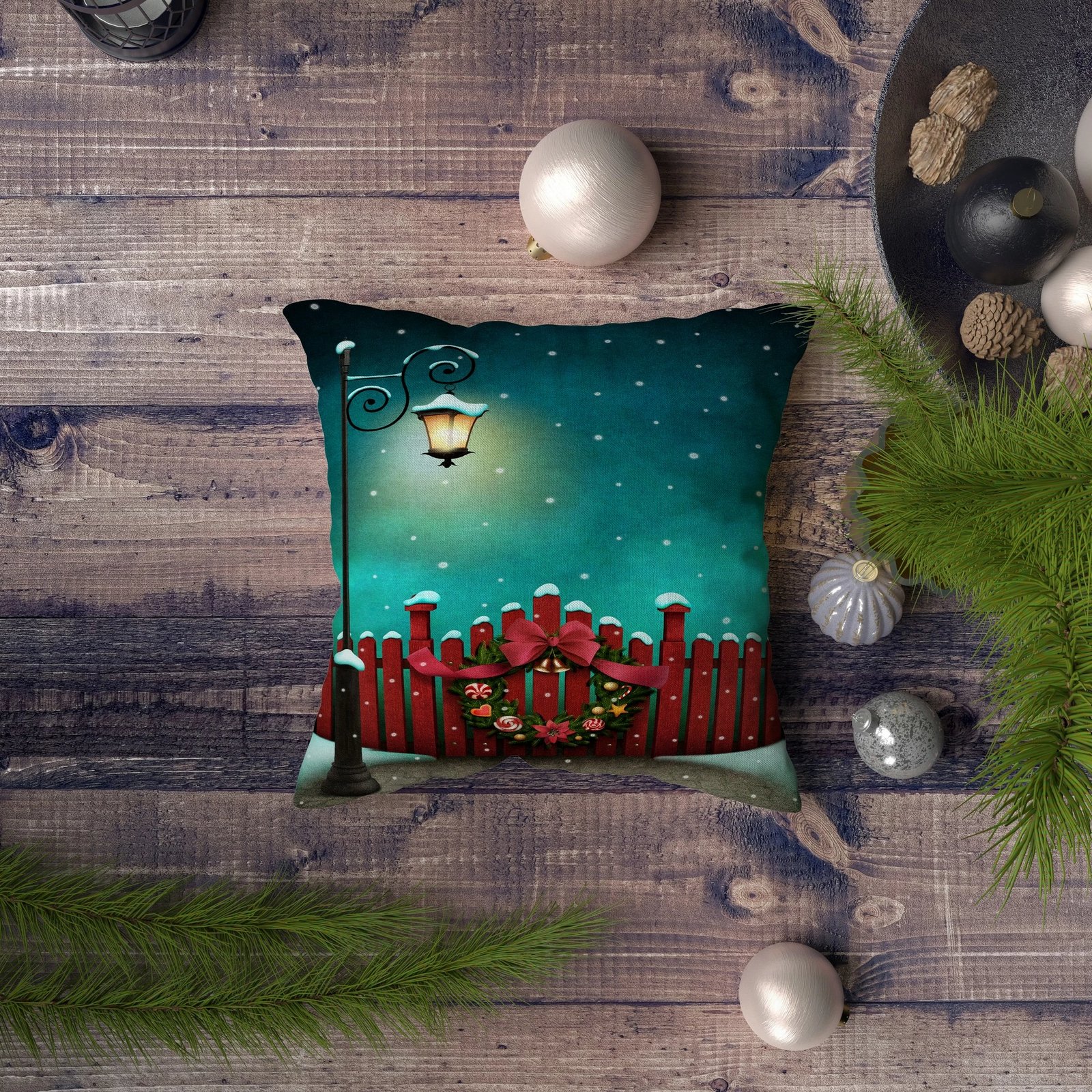 Jastëk dekorativ Aberto Design, NYXMAS083, shumëngjyrësh, 43x43cm