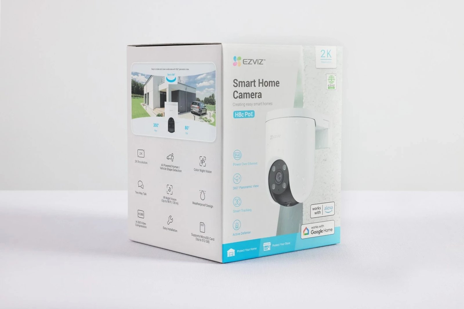 Kamerë sigurie IP Dome EZVIZ H8c PoE 2K, për jashtë, 2304 x 1296 piksel