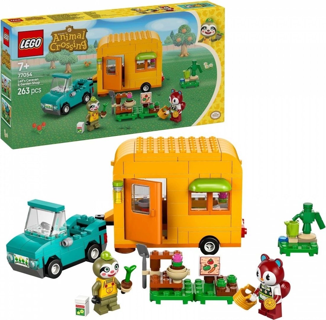 Set LEGO Animal Crossing 77054 Leif and His Caravan and Garden Shop, 263 pjesë