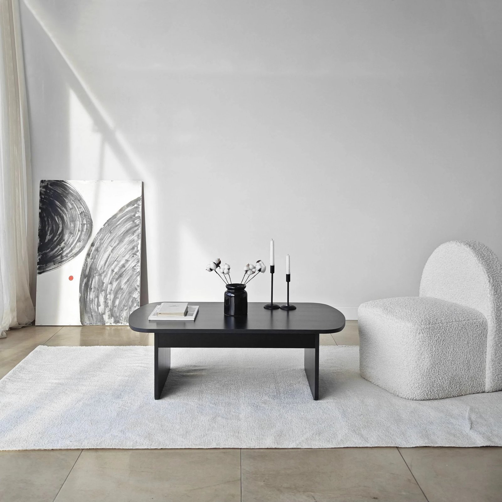 Tavolinë kafeje, ngjyrë e zezë, Skye Decor, Theseus