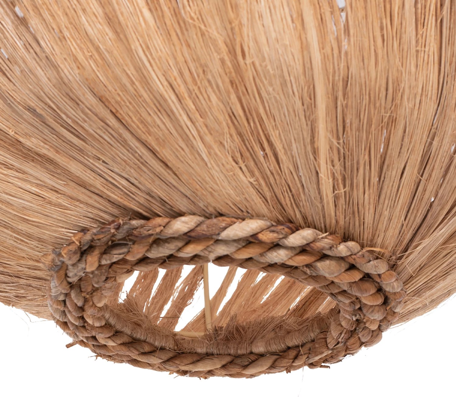 Llambë tavani sferike, fibra abaka natyrale, 45x45-80cm, FH7769 Llambë tavani sferike, fibra abaka natyrale, 45x45-80cm, FH7769