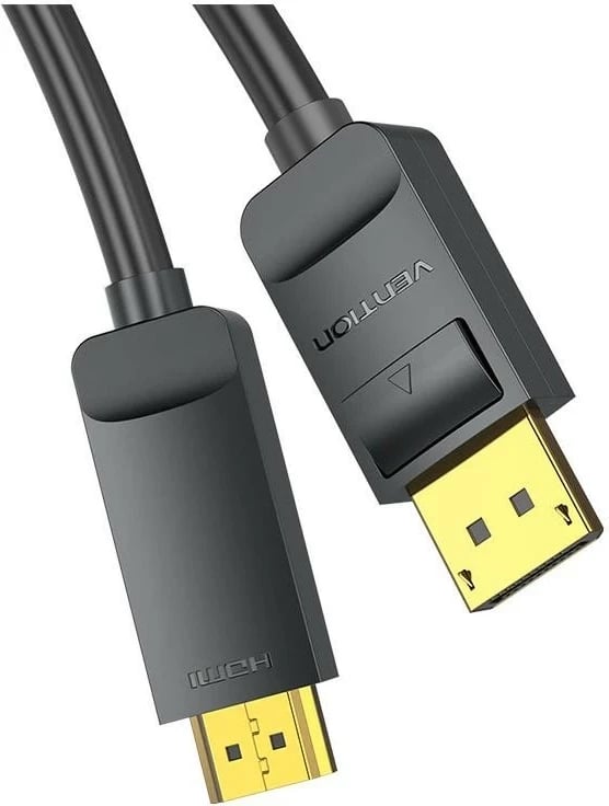 Kabëll Vention DisplayPort/HDMI, 3m, 4K, i zi