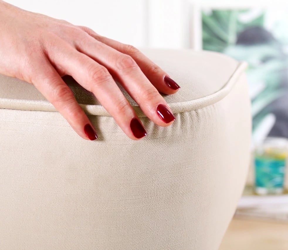 Puf Atelier del Sofa, Moouv 7083, kadife, ngjyrë krem