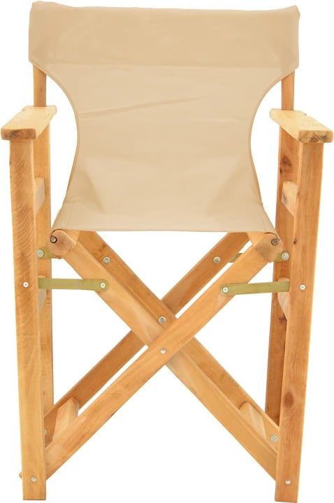 Karrige regjisori, dru ahu, ngjyrë natyrale, pëlhurë bezhë